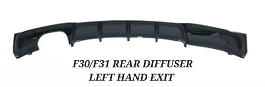 F30/F31 M-PERFORANCE REAR DIFFUSER LEFT HAND EXIT GLOSS BLACK